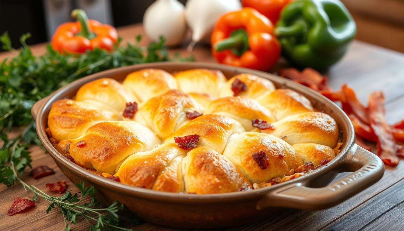 breakfast casserole with crescent rolls
