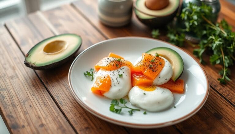 egg and salmon