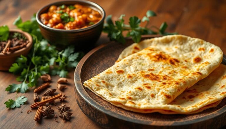 paratha and curry