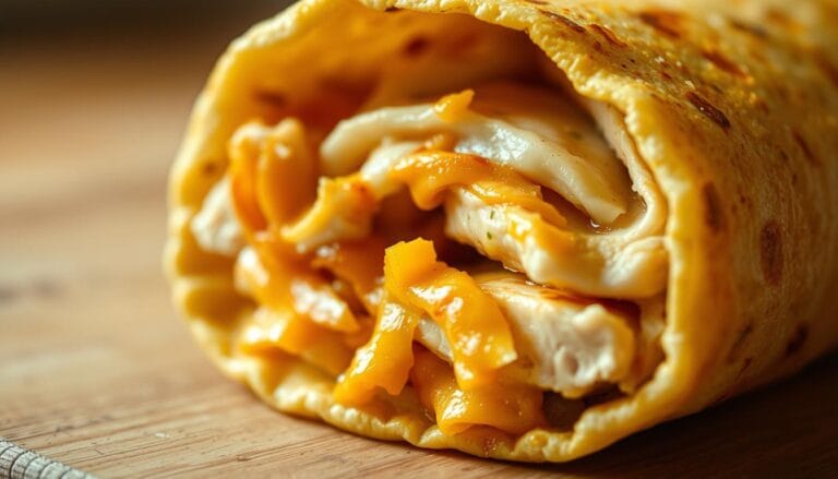 Cheesy Garlic Chicken Wraps