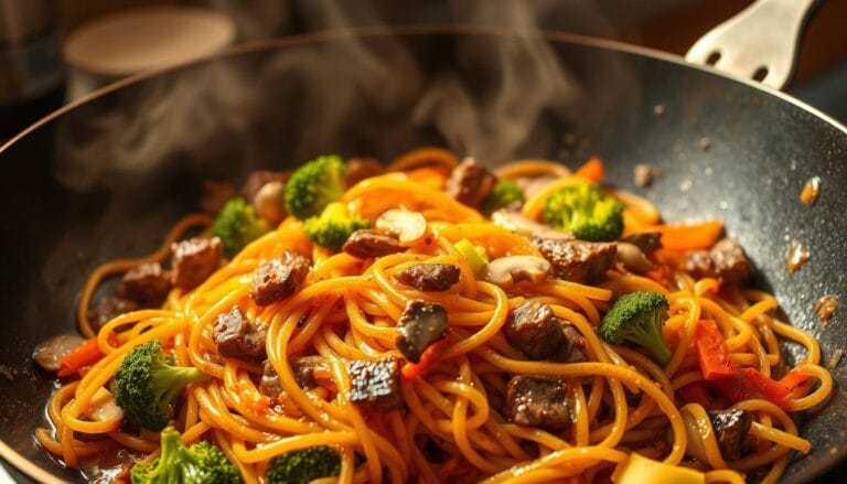 Sticky Beef Noodles