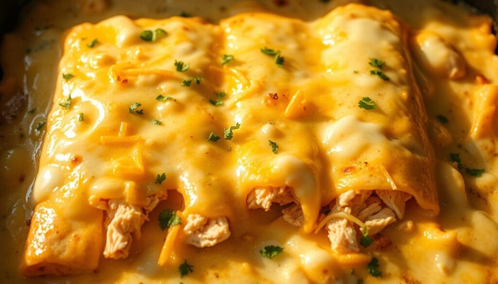baked white chicken enchiladas