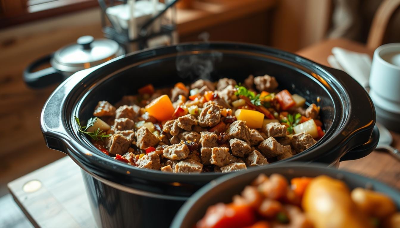 chop meat crock pot recipes