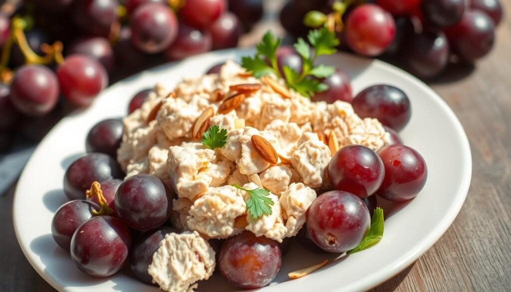 grape salad with chicken salad chick twist