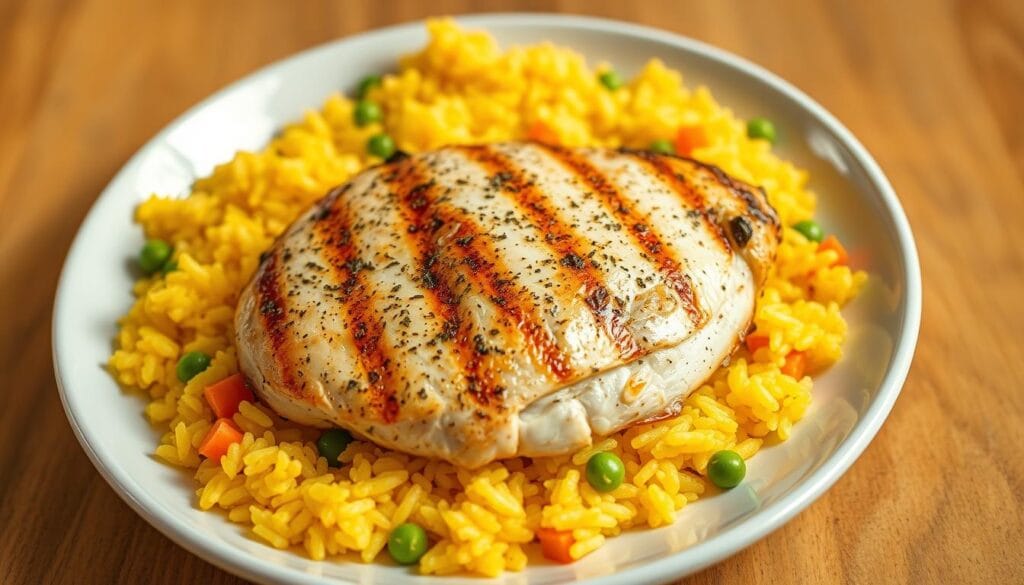 healthy chicken and yellow rice healthy chicken and yellow rice