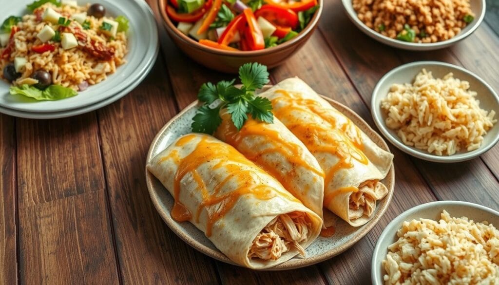 white chicken enchilada recipe with side dishes