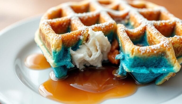blue waffle recipe